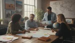 Tour operations team planning FIT and group departures in one platform